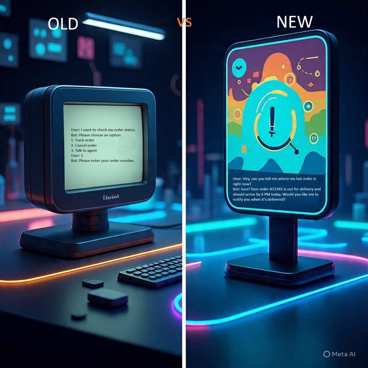 old vs new chat bots